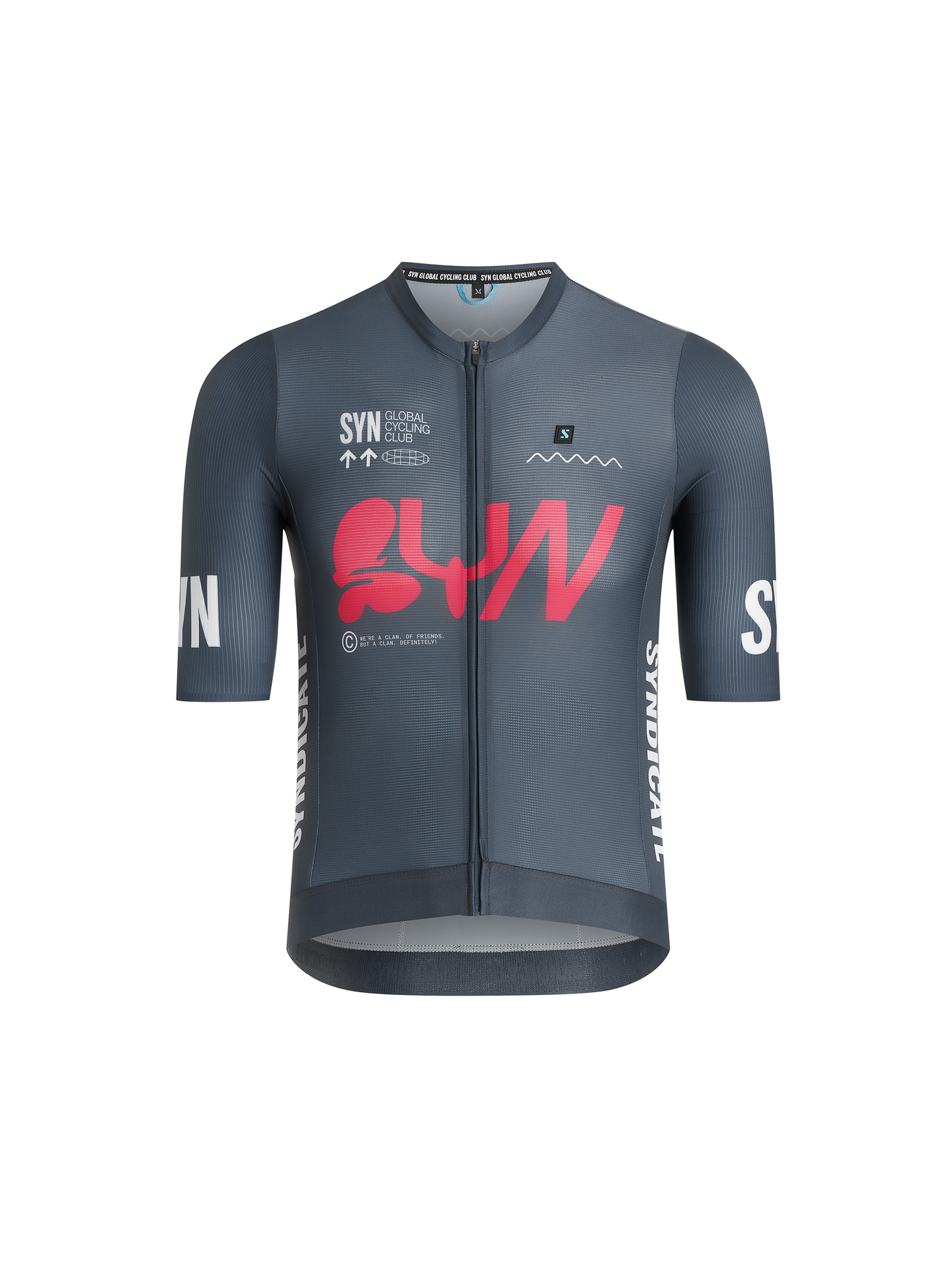 SYN Men's Pro Team Jersey  Grey Pink - Pro Fit cykeltrøje