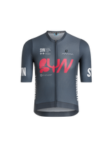 SYN Men's Pro Team Jersey  Grey Pink - Pro Fit cykeltrøje