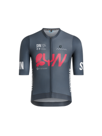 SYN Men's Pro Team Jersey  Grey Pink - Pro Fit cykeltrøje