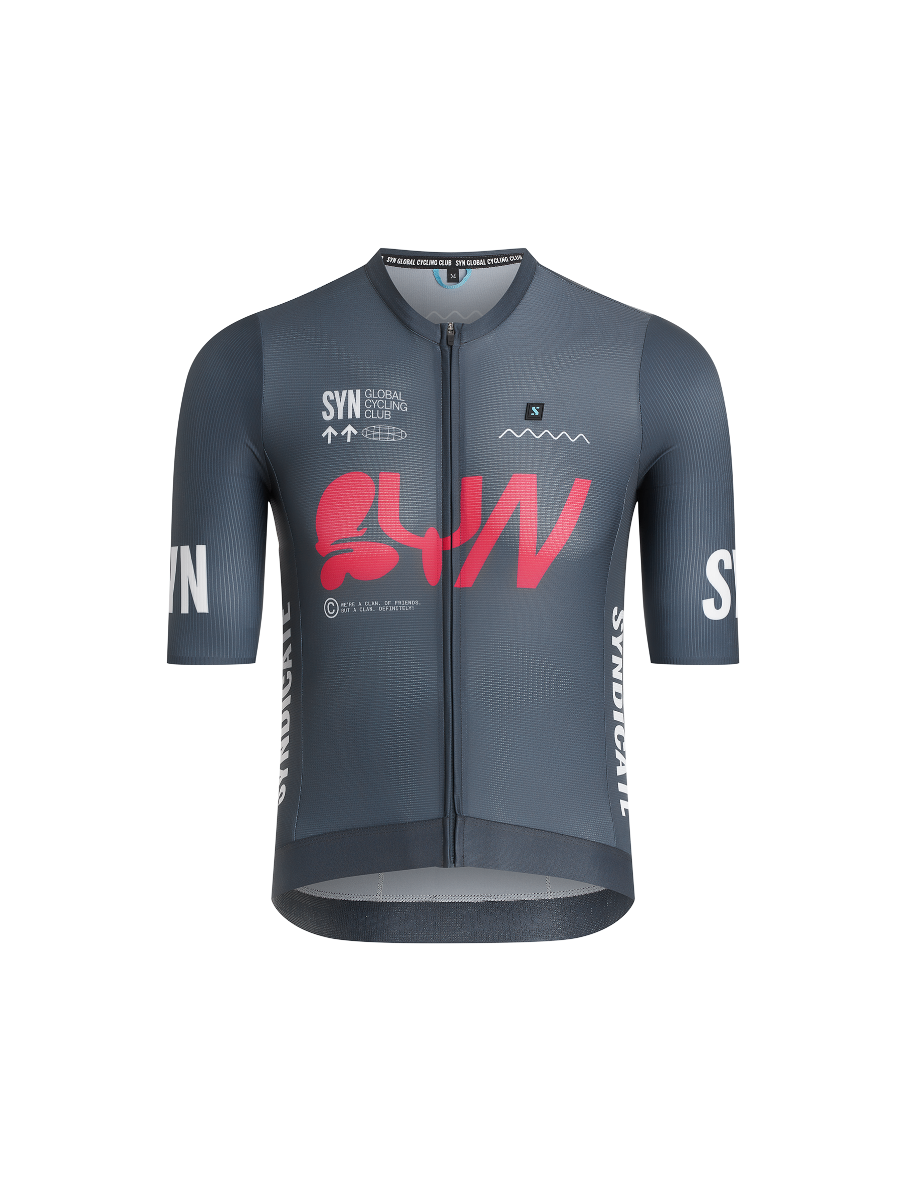 SYN Men's Pro Team Jersey  Grey Pink - Pro Fit cykeltrøje