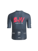 SYN Men's Pro Team Jersey  Grey Pink - Pro Fit cykeltrøje