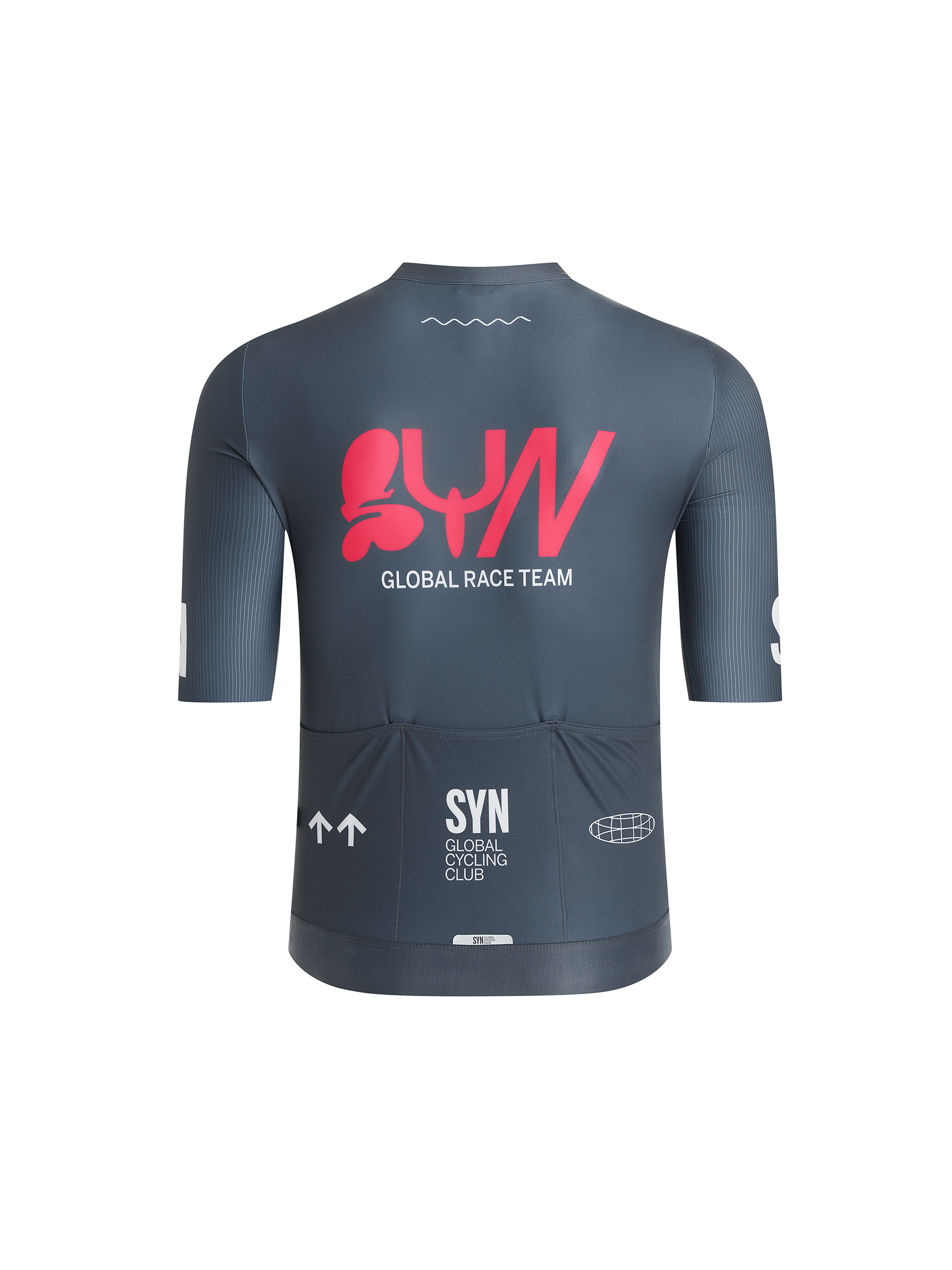 SYN Men's Pro Team Jersey  Grey Pink - Pro Fit cykeltrøje