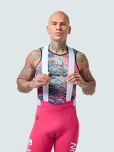 SYN Men's Pro Team UL Bib Shorts Coral Pink - Ultralette race bibs