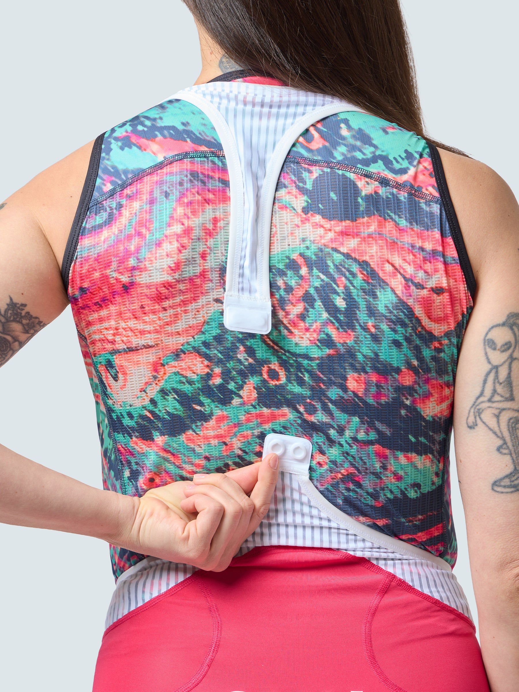 SYN Women's Pro Team UL Bib Shorts Coral Pink - Ultralette race bibs til kvinder