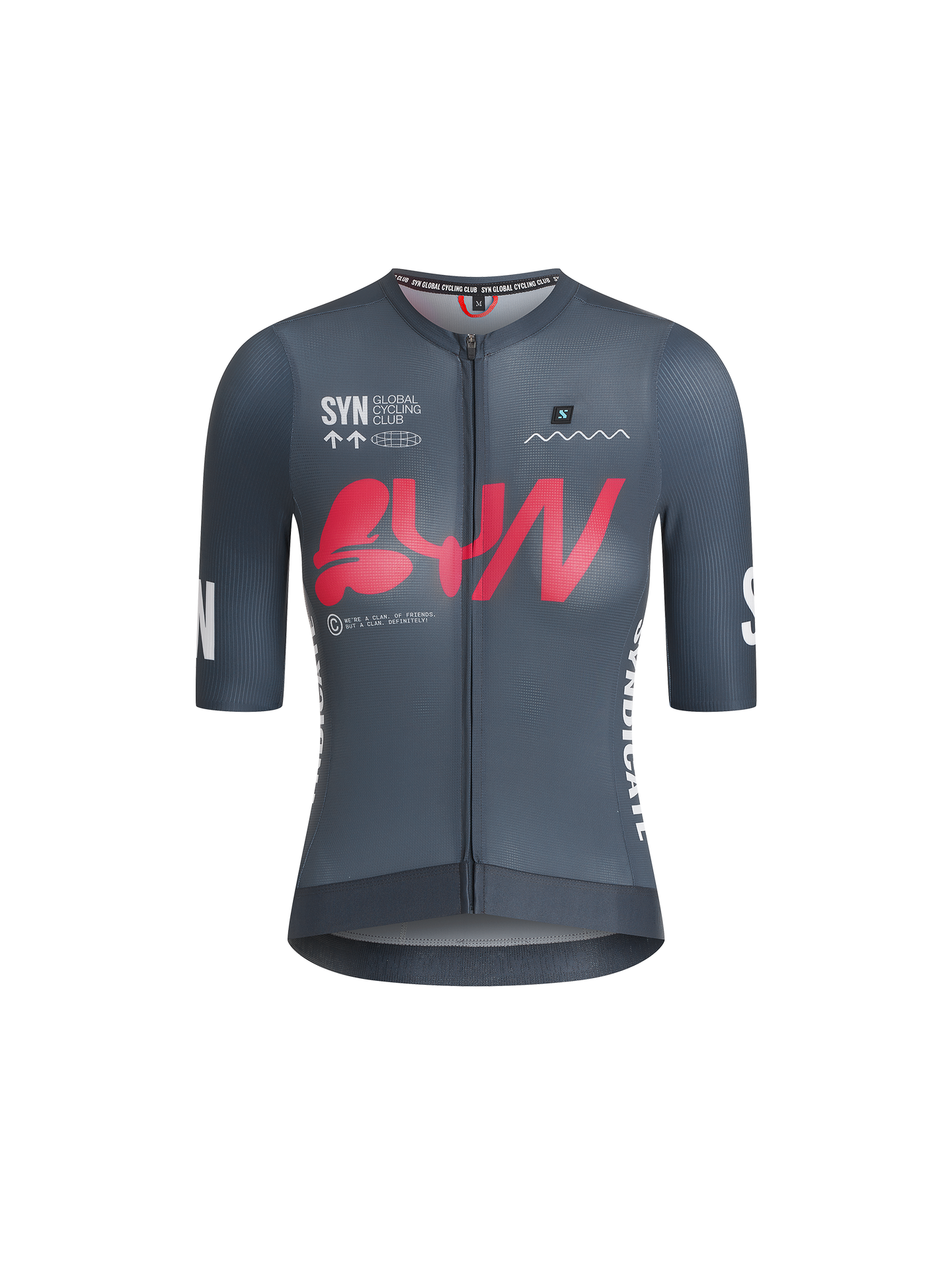 SYN Women's Pro Team Jersey  Grey Pink - Pro Fit cykeltrøje til kvinder