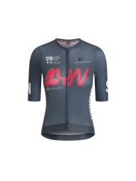 SYN Women's Pro Team Jersey  Grey Pink - Pro Fit cykeltrøje til kvinder