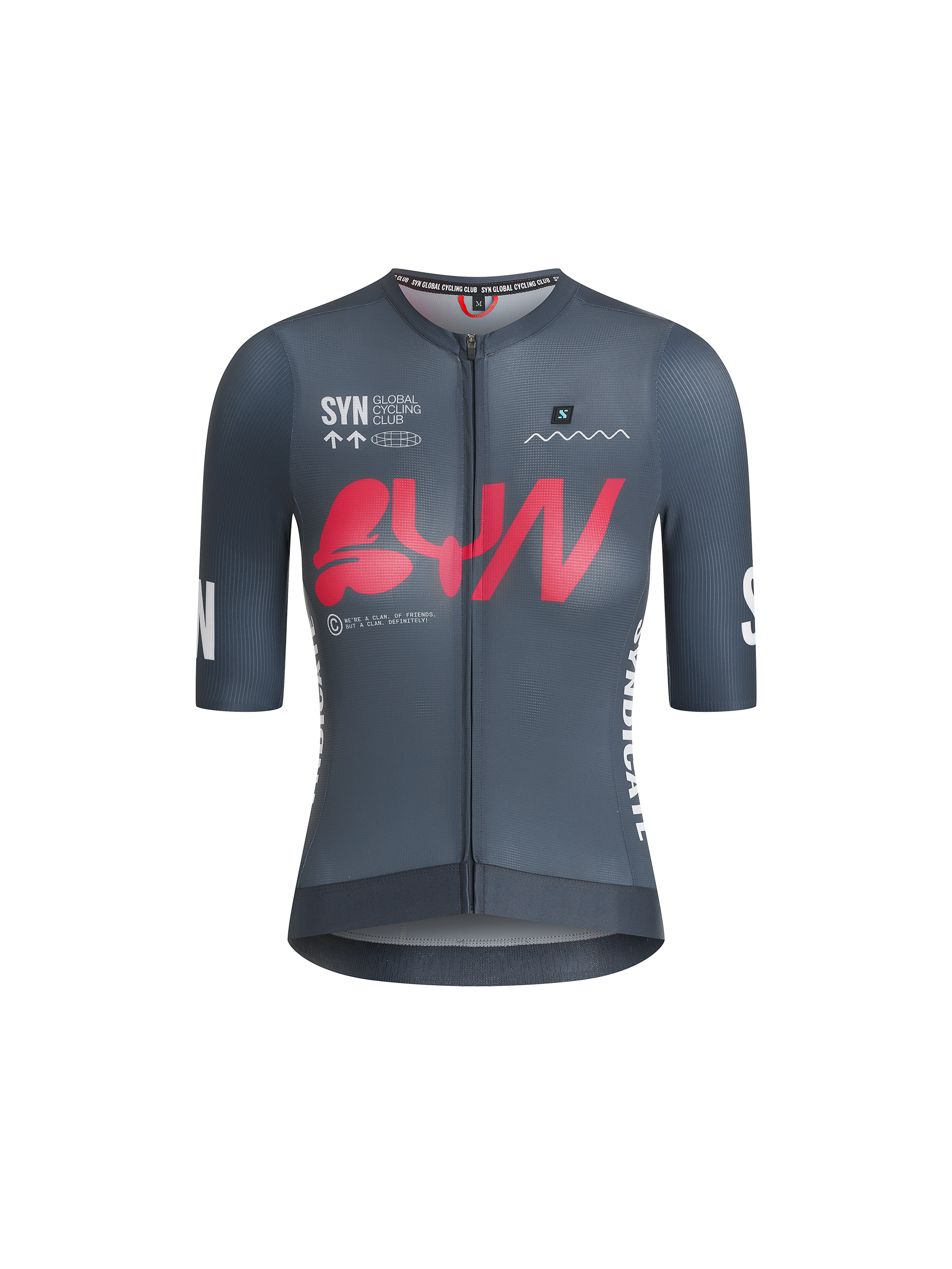 SYN Women's Pro Team Jersey  Grey Pink - Pro Fit cykeltrøje til kvinder