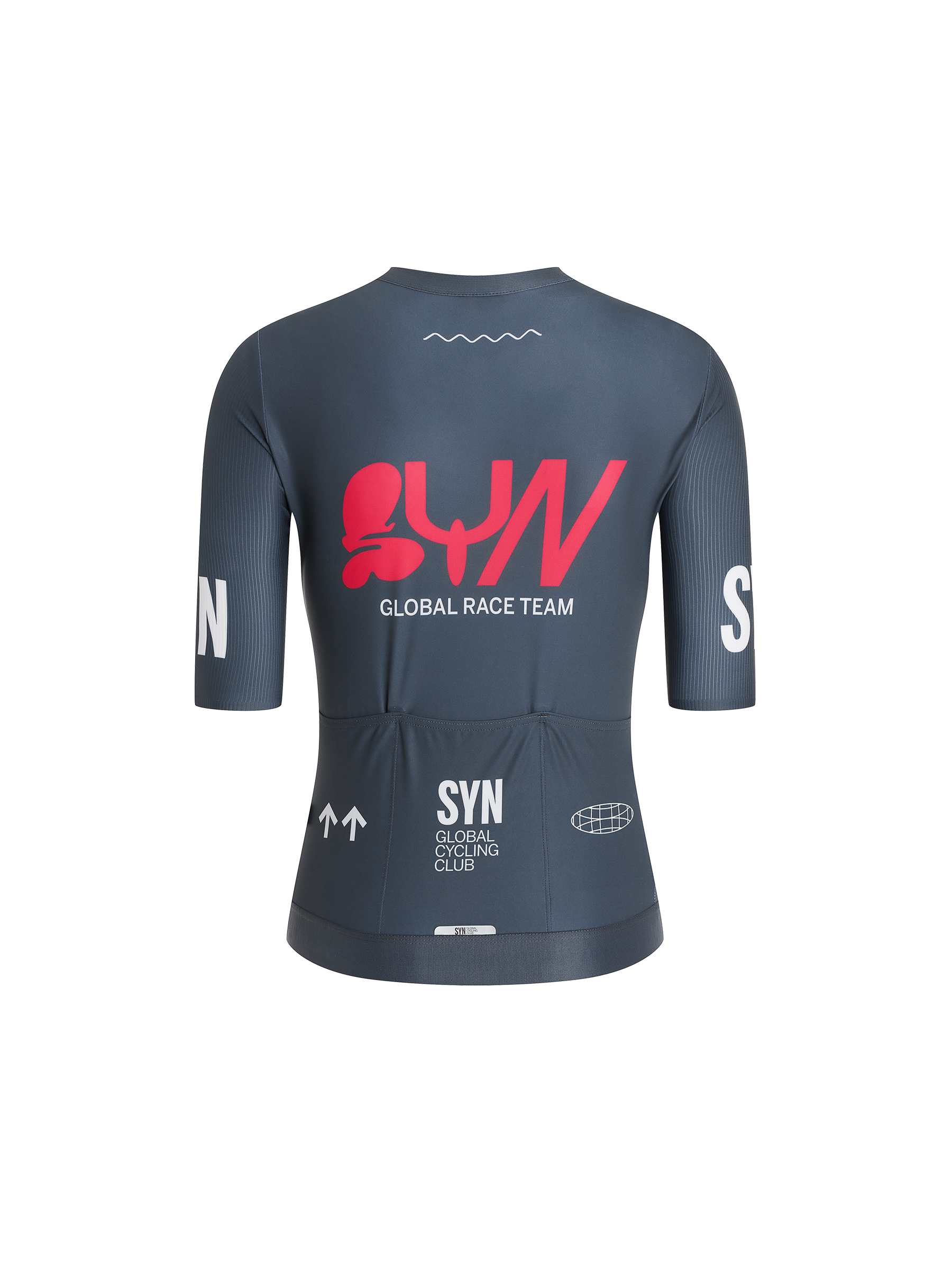 SYN Women's Pro Team Jersey  Grey Pink - Pro Fit cykeltrøje til kvinder
