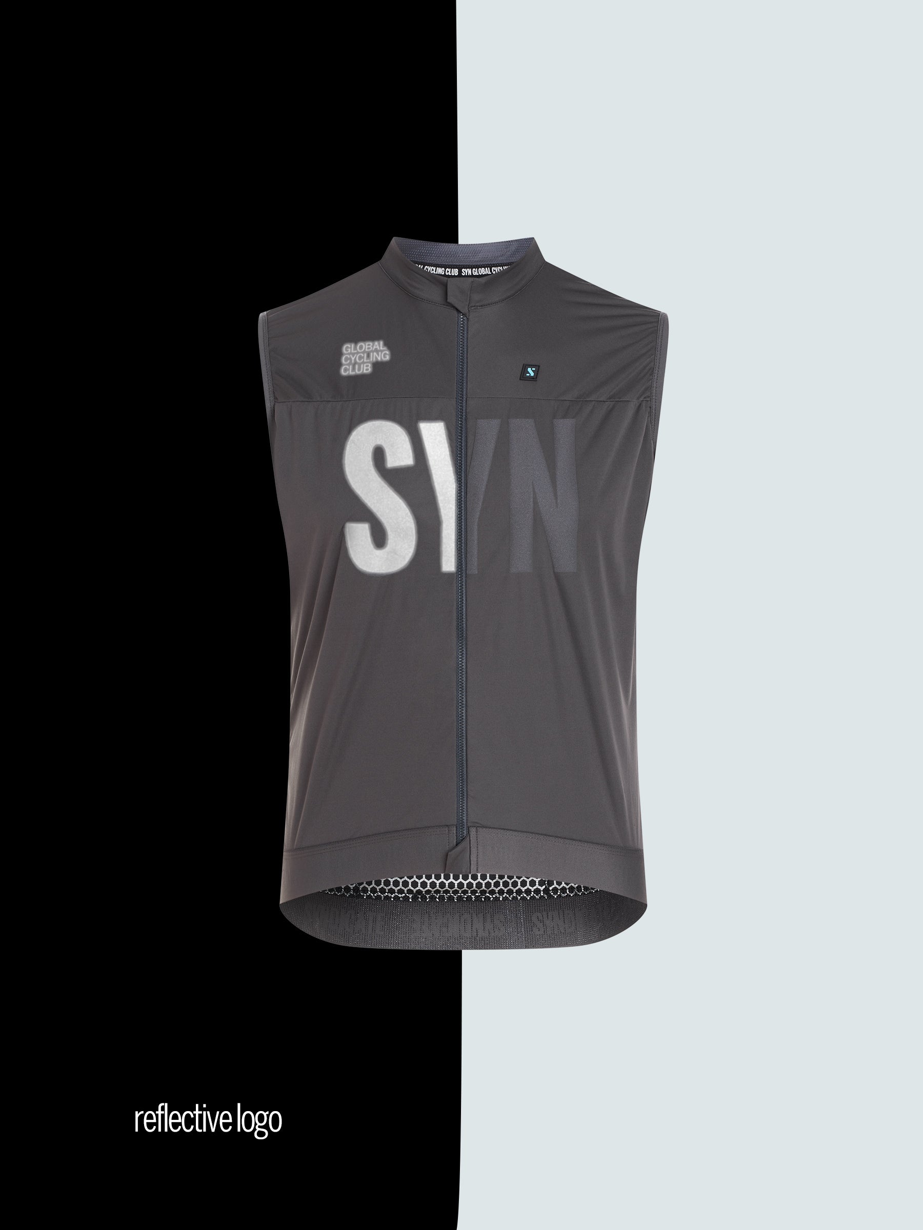 SYN Men's Pro Universal SL Vest Ash- Ultralet, vind- og vandtæt cykelvest
