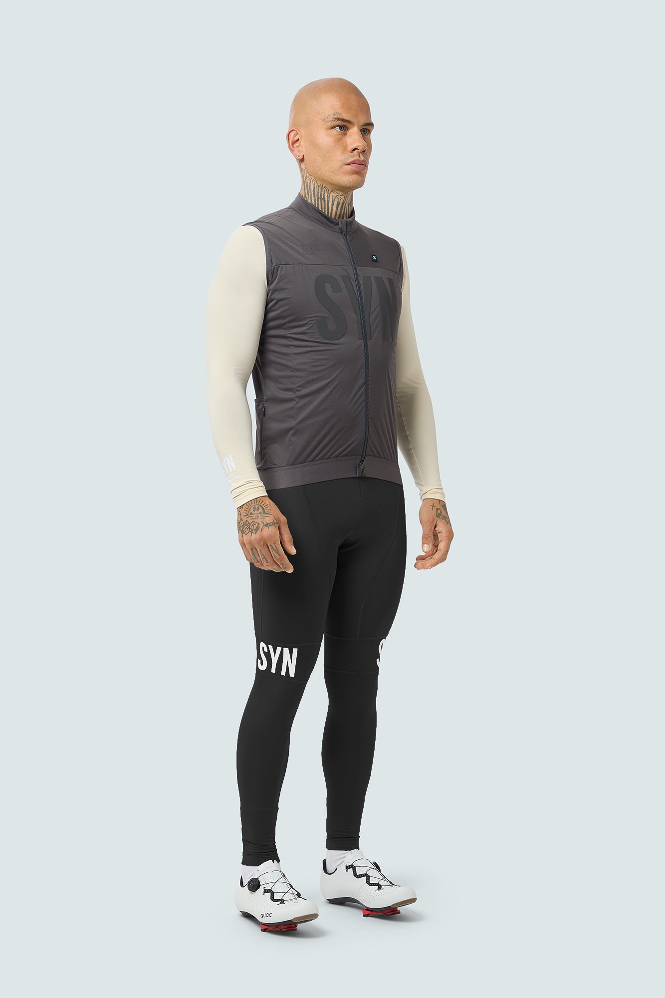 SYN Men's Pro Universal SL Vest Ash- Ultralet, vind- og vandtæt cykelvest