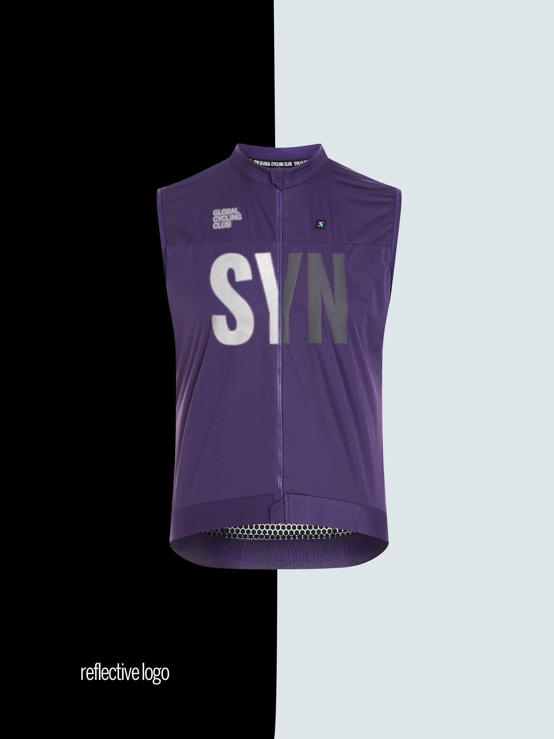 SYN Men's Pro Universal SL Vest Grape - Ultralet, vind- og vandtæt cykelvest