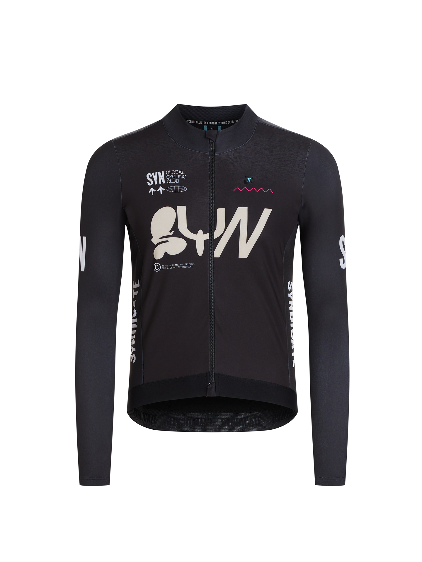 SYN Men's Pro Team Shield Langærmet Jersey Ace - Vindtæt og varm langærmet vinter trøje til kolde ture