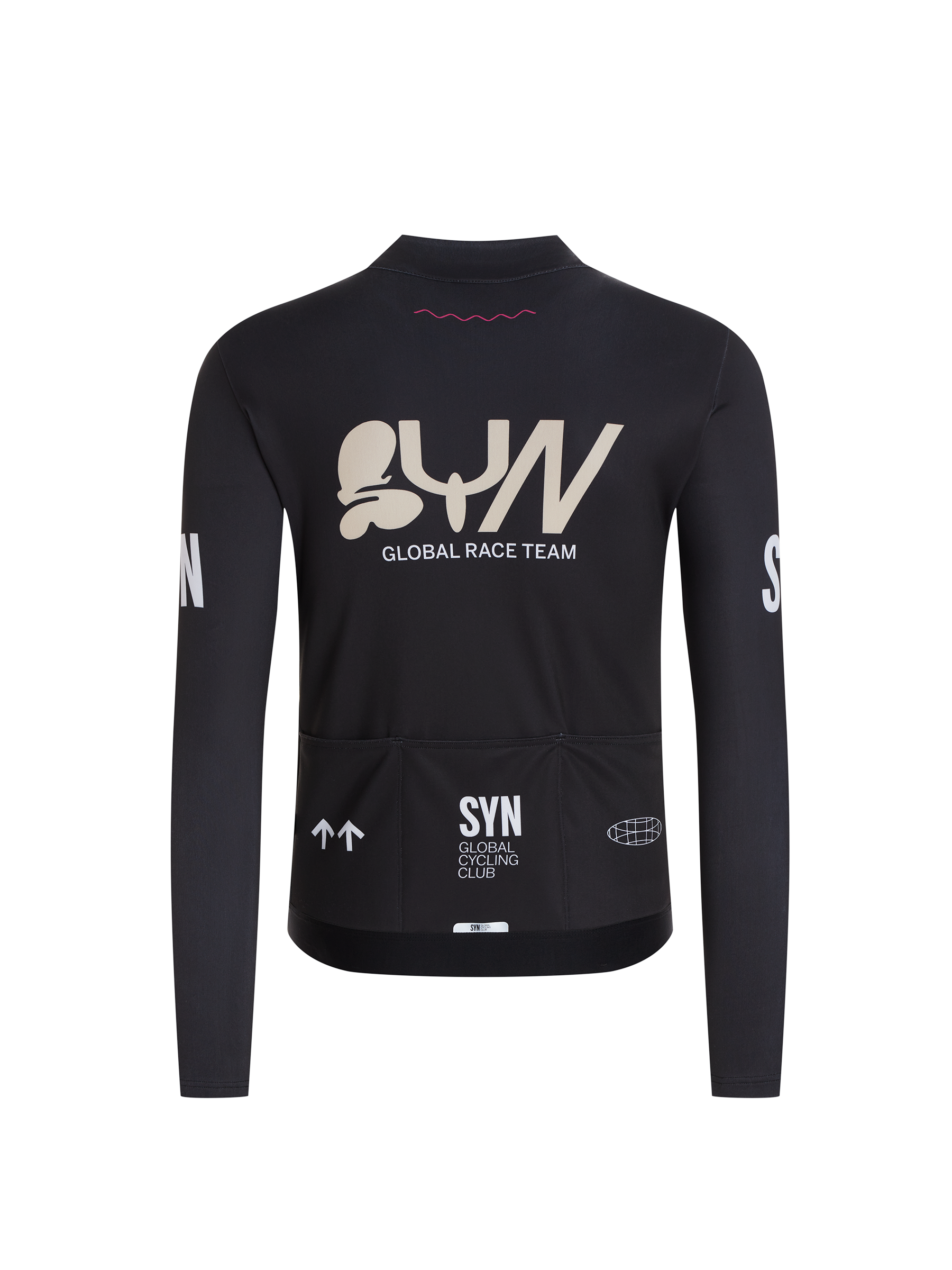 SYN Men's Pro Team Shield Langærmet Jersey Ace - Vindtæt og varm langærmet vinter trøje til kolde ture