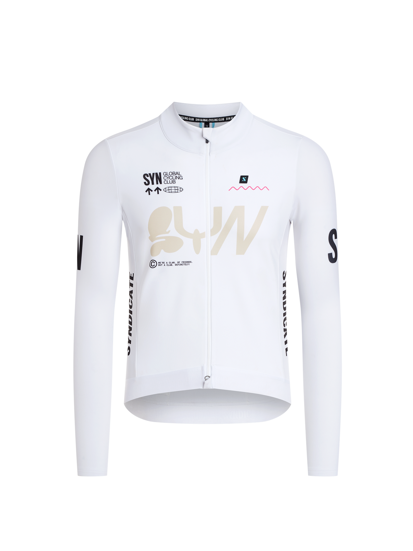 SYN Men's Pro Team Shield Langærmet Jersey Slick - Vindtæt og varm langærmet vinter trøje til kolde ture
