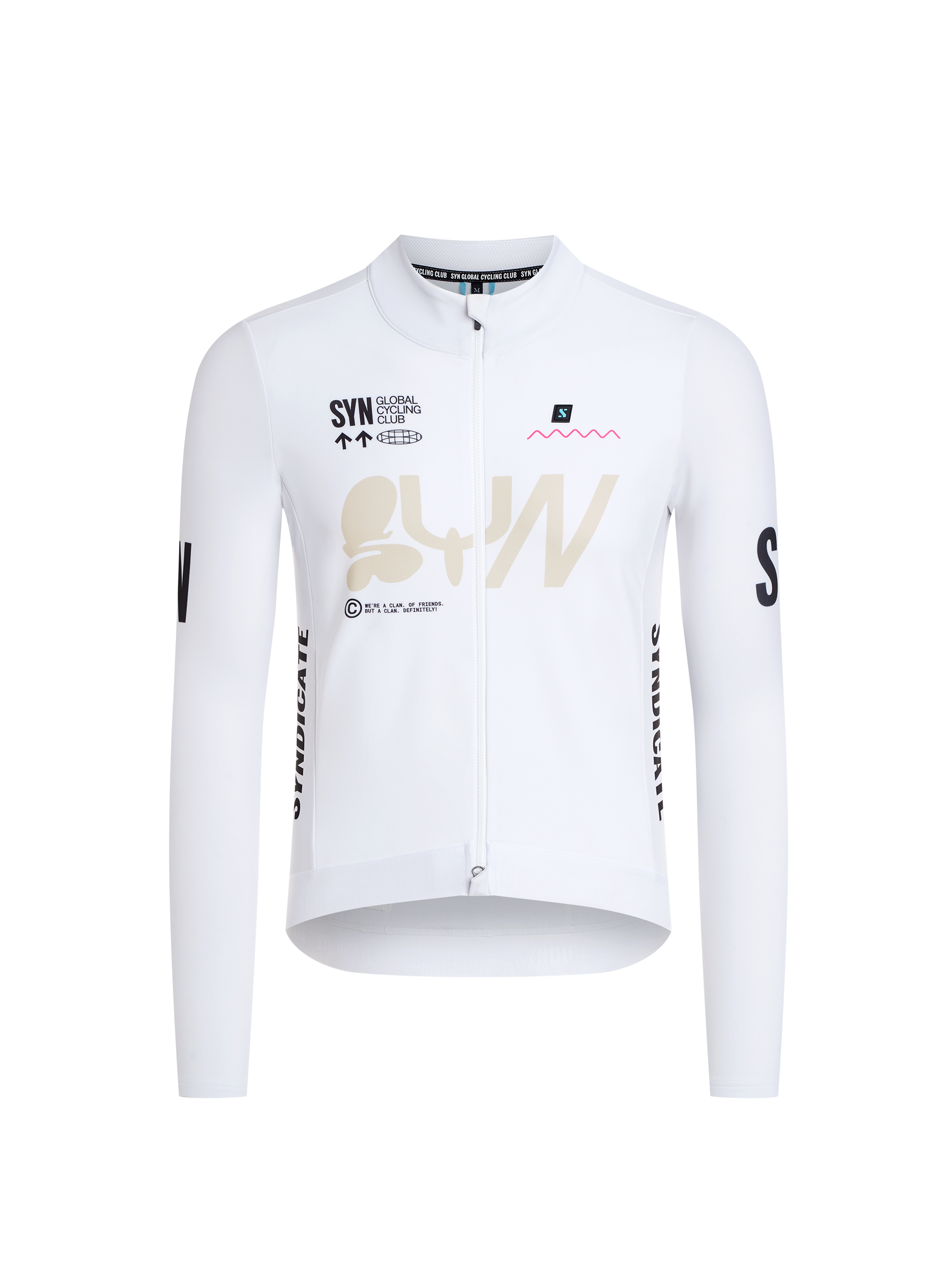 SYN Men's Pro Team Shield Langærmet Jersey Slick - Vindtæt og varm langærmet vinter trøje til kolde ture