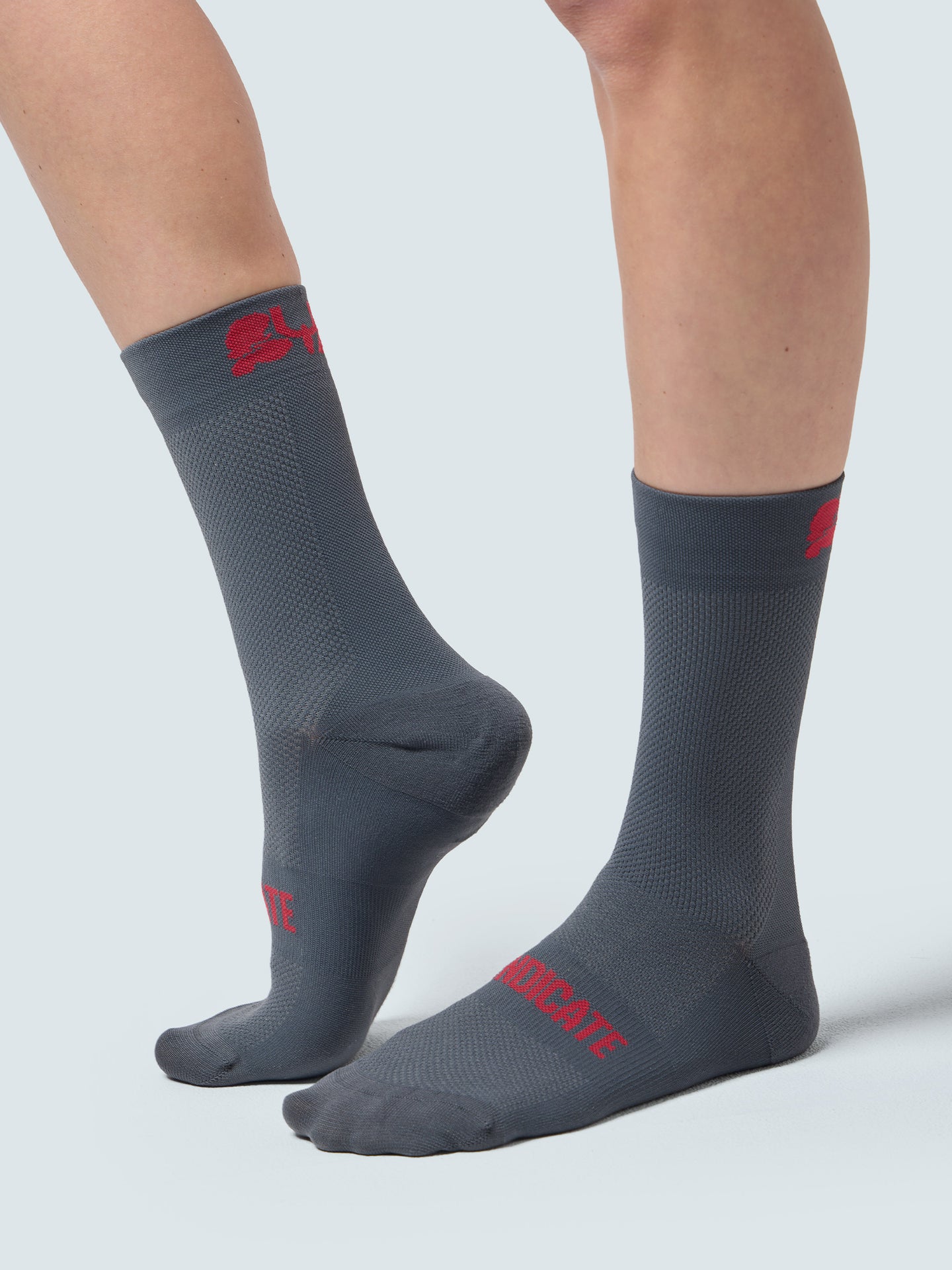 SYN Pro Team Strømper Grå - High Cut cykelsokker