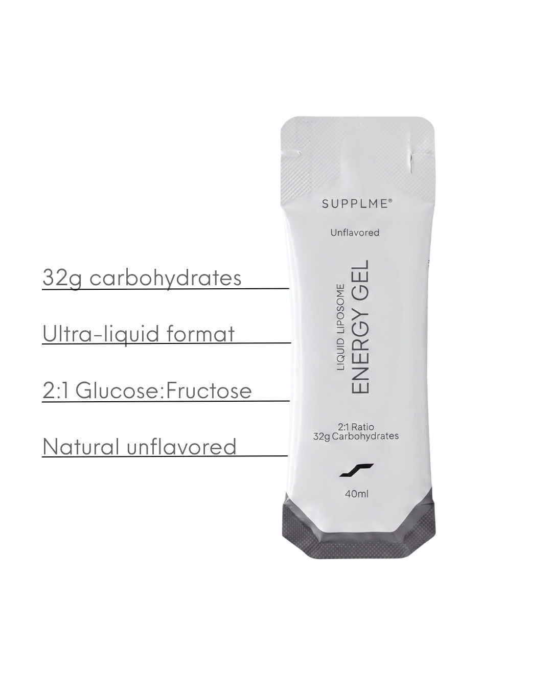 SUPPLME Liposomal Energy Gel  - 1 x 12 stk.