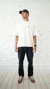 Endless Roads Rust Check - Box Fit Tee Off-white
