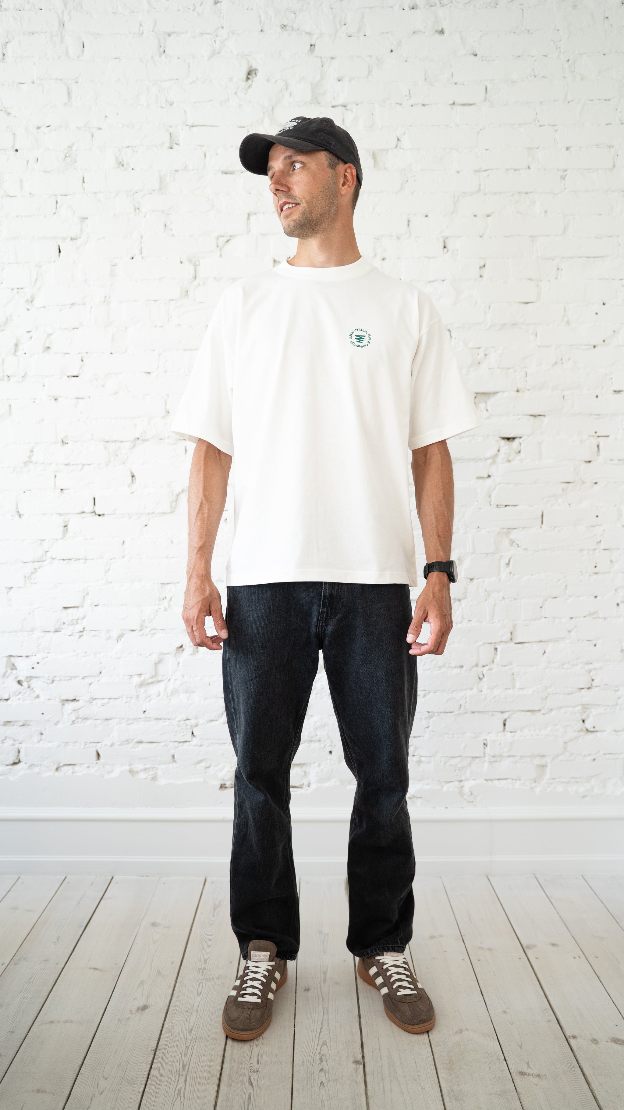 Endless Roads Rust Check - Box Fit Tee Off-white
