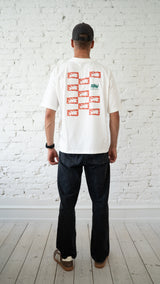 Endless Roads Rust Check - Box Fit Tee Off-white