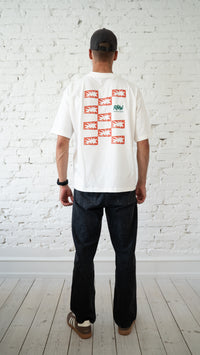 Endless Roads Rust Check - Box Fit Tee Off-white