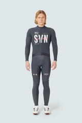 SYN Men's Pro RAD RACE Thermal Langærmet Jersey 2.0 - Grigio Black