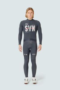 SYN Men's Pro RAD RACE Thermal Langærmet Jersey 2.0 - Grigio Black