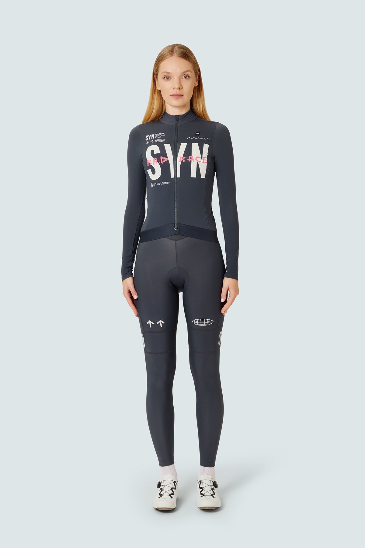 WOMEN'S PRO RAD RACE THERMAL L/S JERSEY 2.0 GRIGIO BLACK – modelbillede