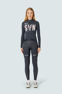 SYN Women's Pro RAD RACE Thermal Langærmet Jersey 2.0 - Grigio Black