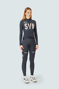 SYN Women's Pro RAD RACE Thermal Langærmet Jersey 2.0 - Grigio Black