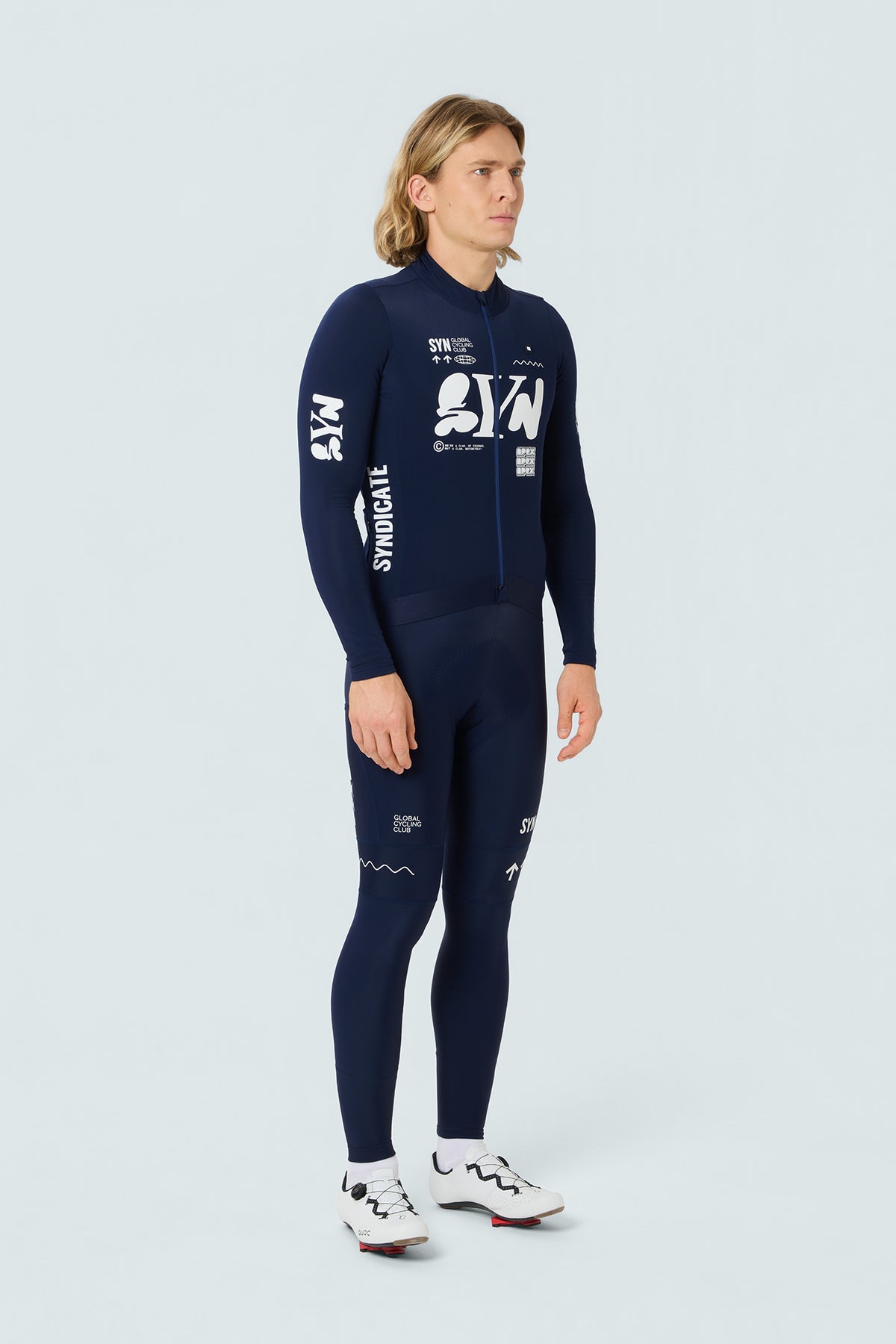 SYN Men's Pro Team APEX Thermal Langærmet Jersey 2.0 - Dark Blue - modelbillede - AW26_PRO_TEAM_APEX_male_outfit_1_01_5288
