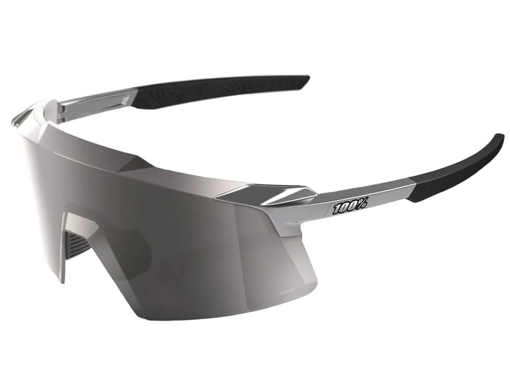 100 Percent AEROCRAFT® Gloss Black Chrome HiPER® Silver Mirror Lens