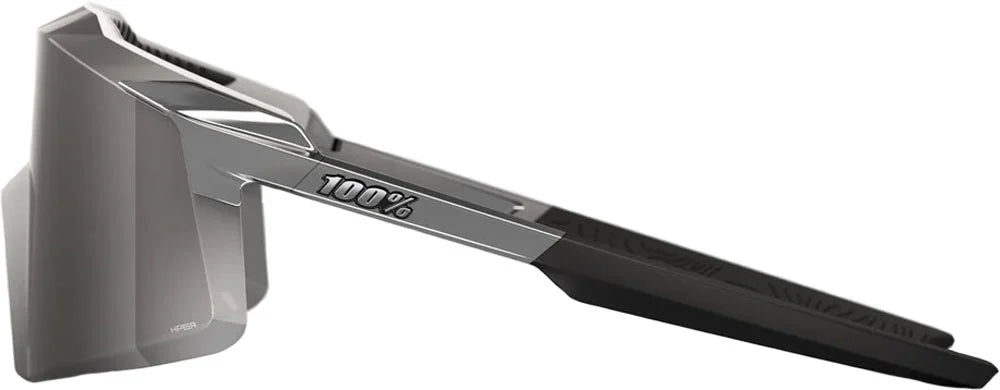 100 Percent AEROCRAFT® Gloss Black Chrome HiPER® Silver Mirror Lens