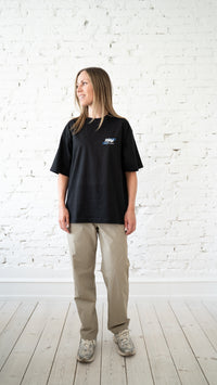 Endless Roads Race Check - Box Fit Tee Black / Blue