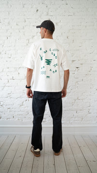 Endless Roads Icons - Box Fit Tee Off-white / Green