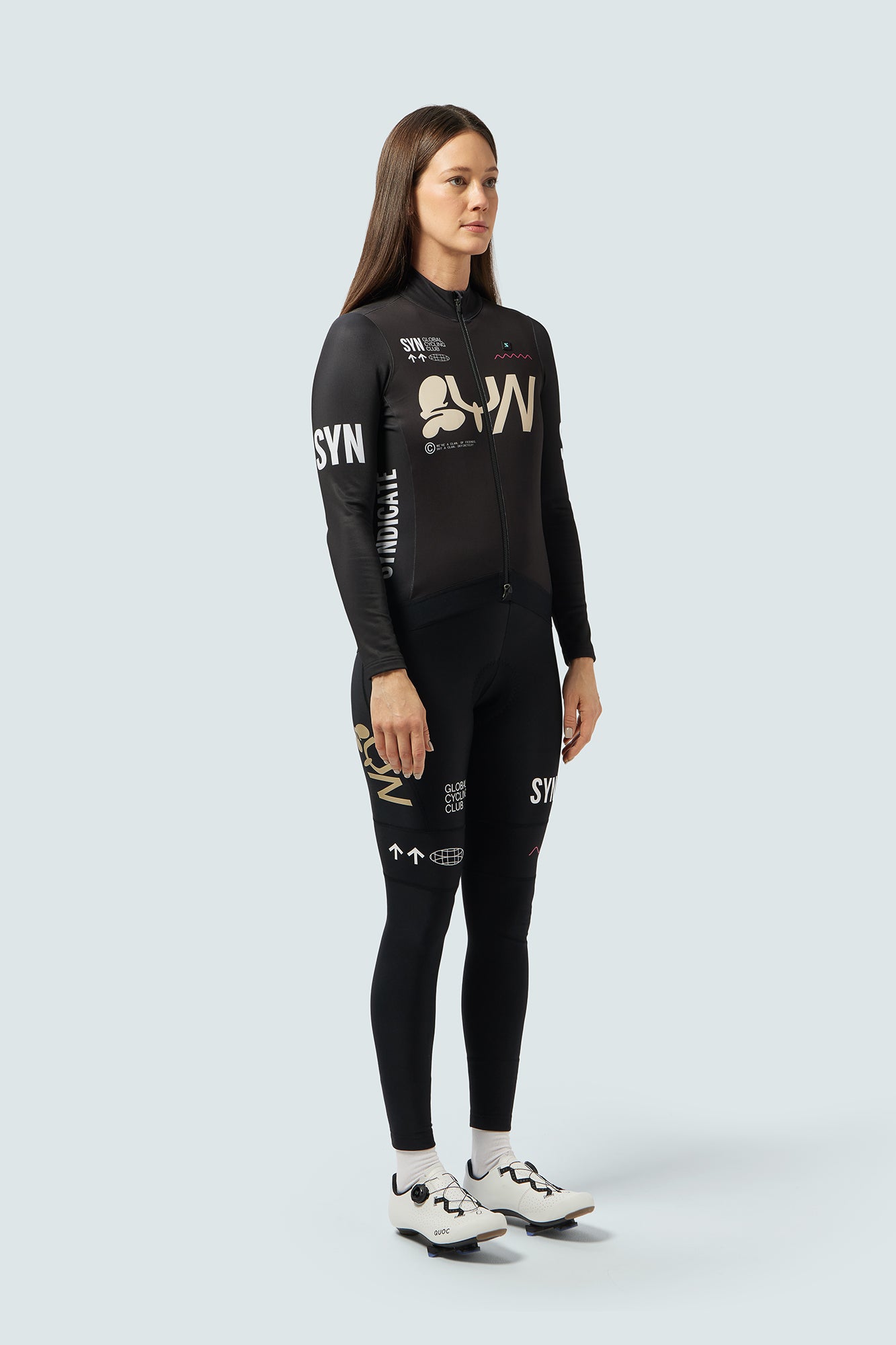 SYN Women's Pro Team Thermal Bib Tights Ace - Varme vinter cykelbukser med fleece til kvinder