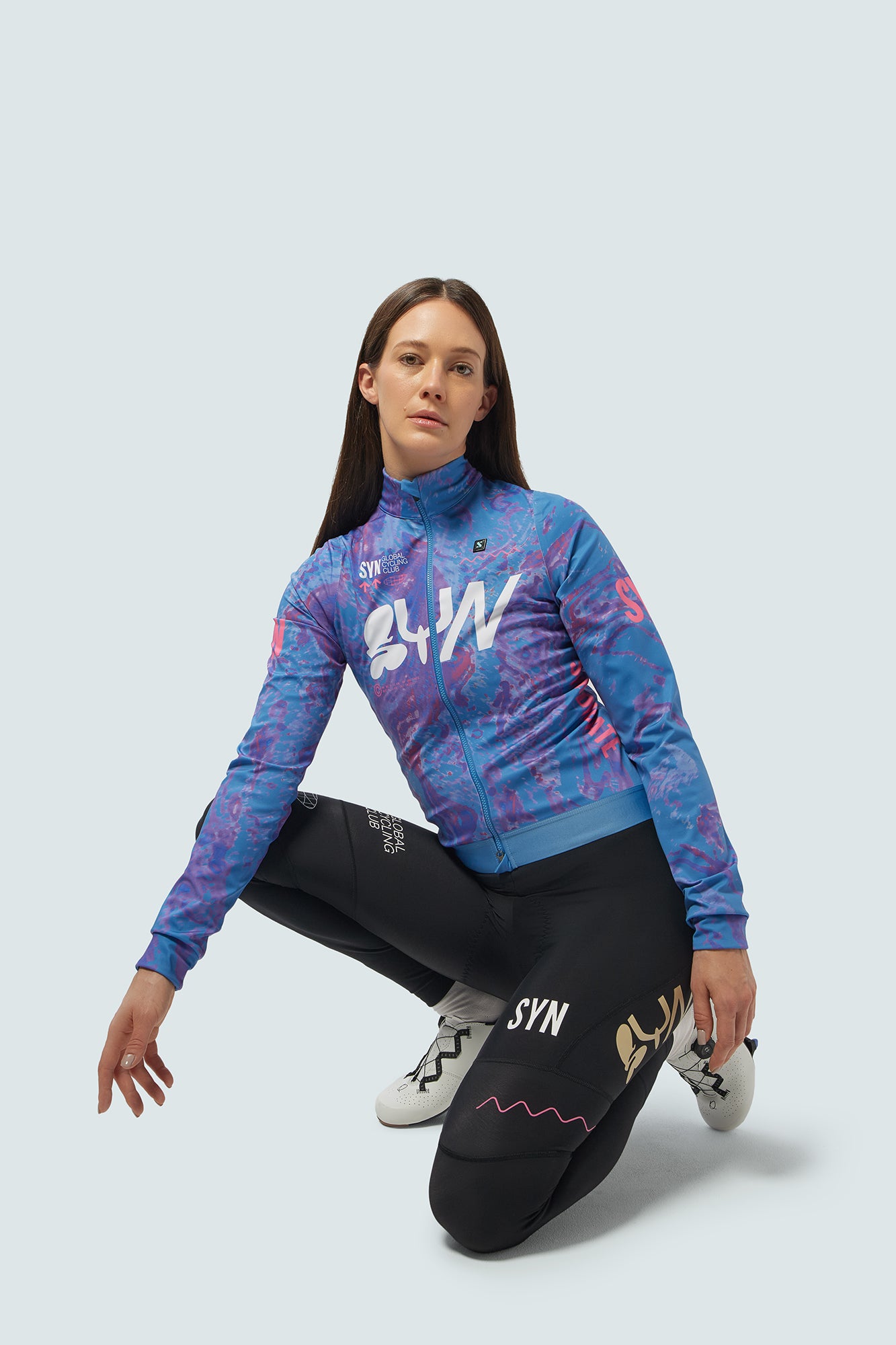 SYN Women's Pro Team Shield Jakke Stream - Vandtæt og vindtæt cykeljakke til kolde vinterture