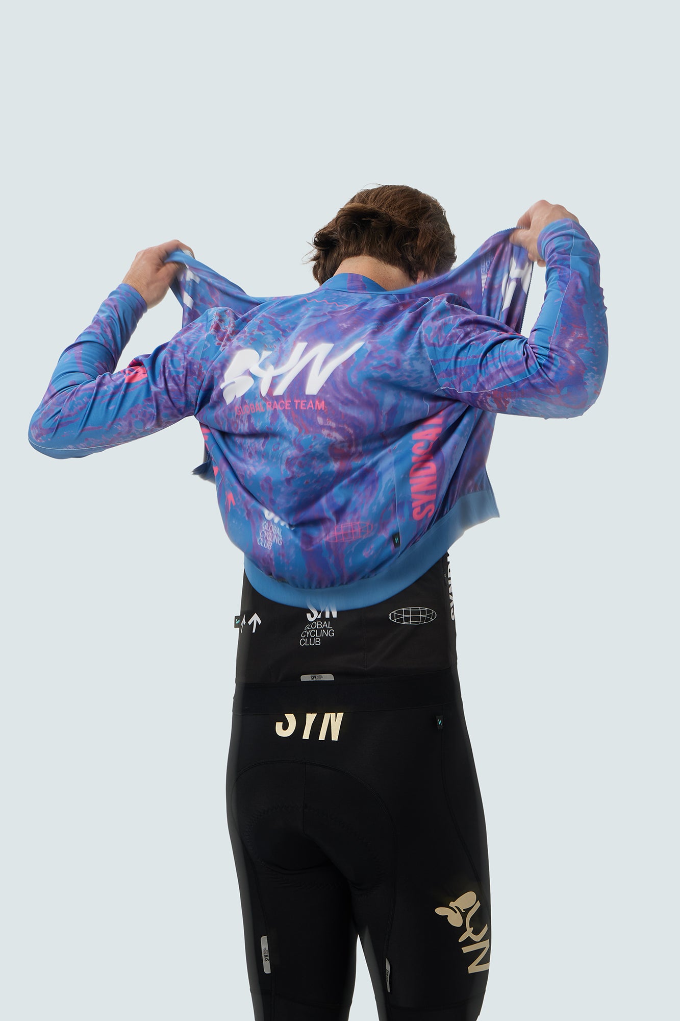 SYN Men's Pro Team Shield Jakke Stream - Vandtæt og vindtæt cykeljakke til kolde vinterture