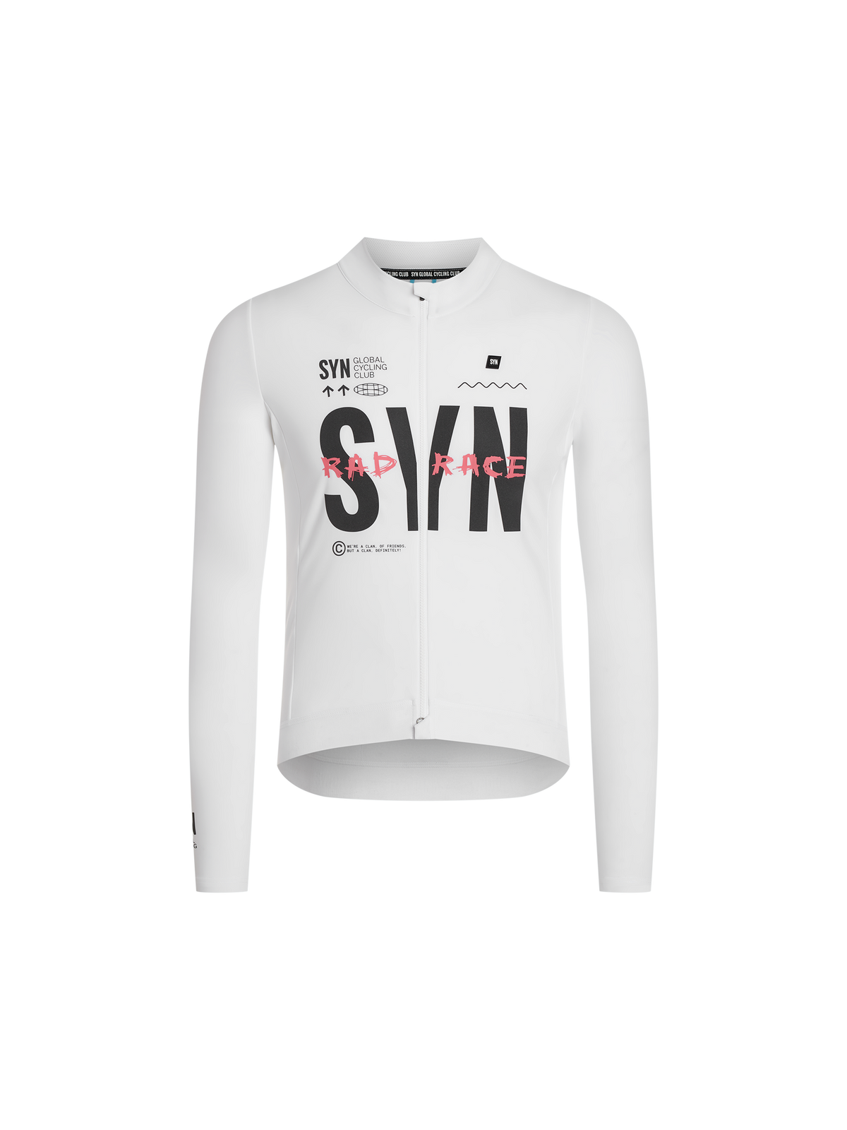 SYN Men's Pro RAD RACE Thermal Langærmet Jersey 2.0 - White