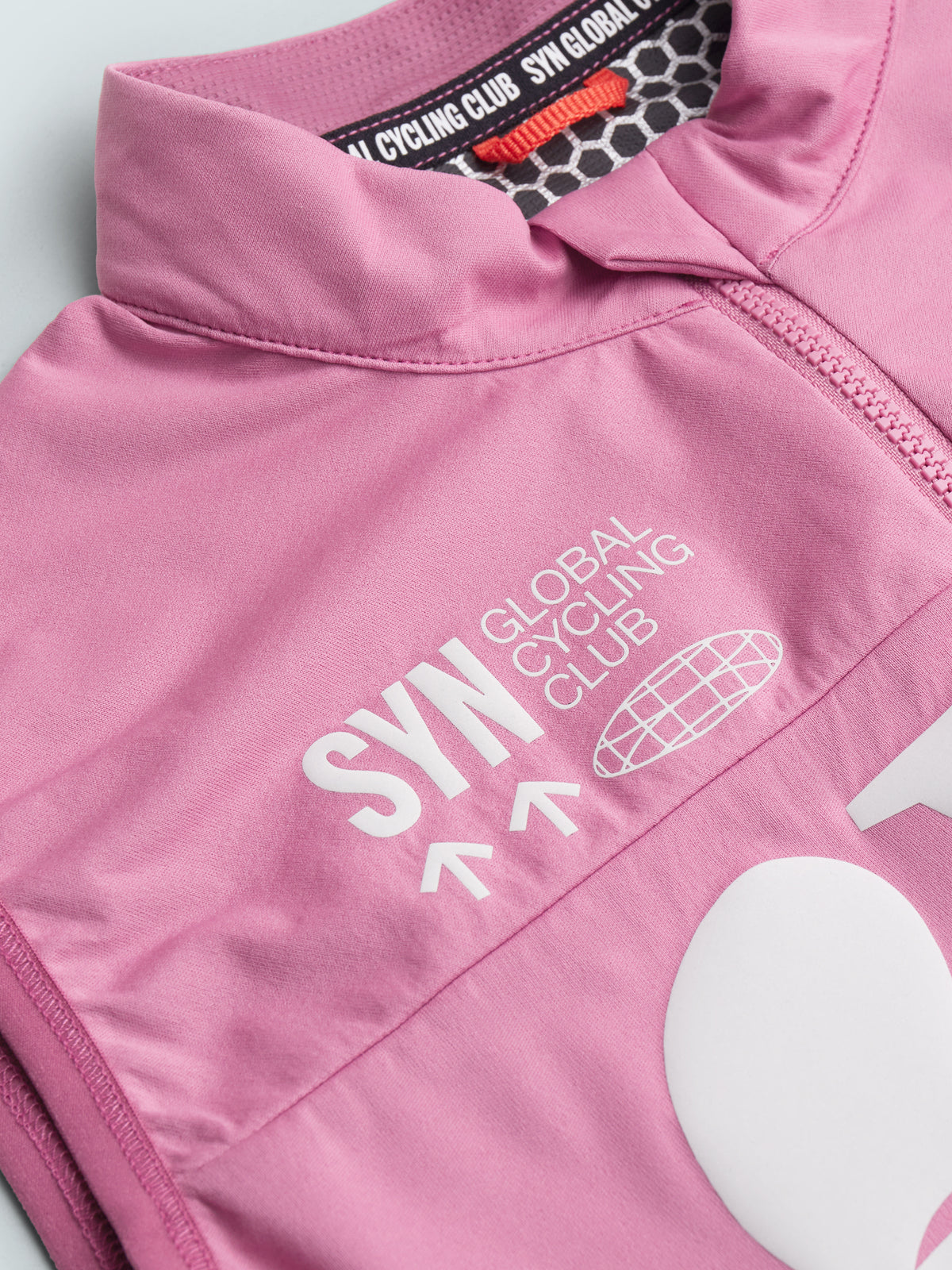 SYN Women's Pro Team APEX Club Vest 2.0 - Blush - closeup - PRO_TEAM_APEX_CLUB_VEST_W_BLUSH_DET2