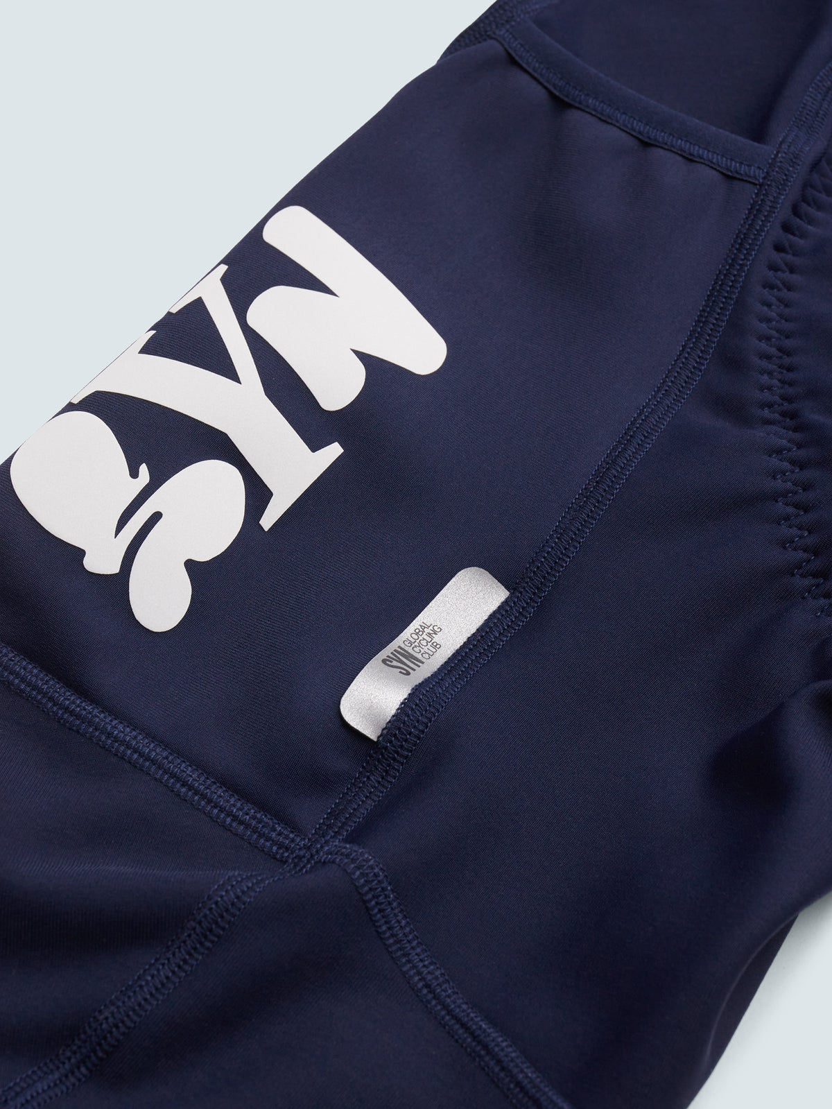 SYN Women's Pro Team APEX Thermal Bib Tights 2.0 - Dark Blue - closeup - PRO_TEAM_APEX_THERMAL_BIB_TIGHTS_W_DARK_BLUE_DET2