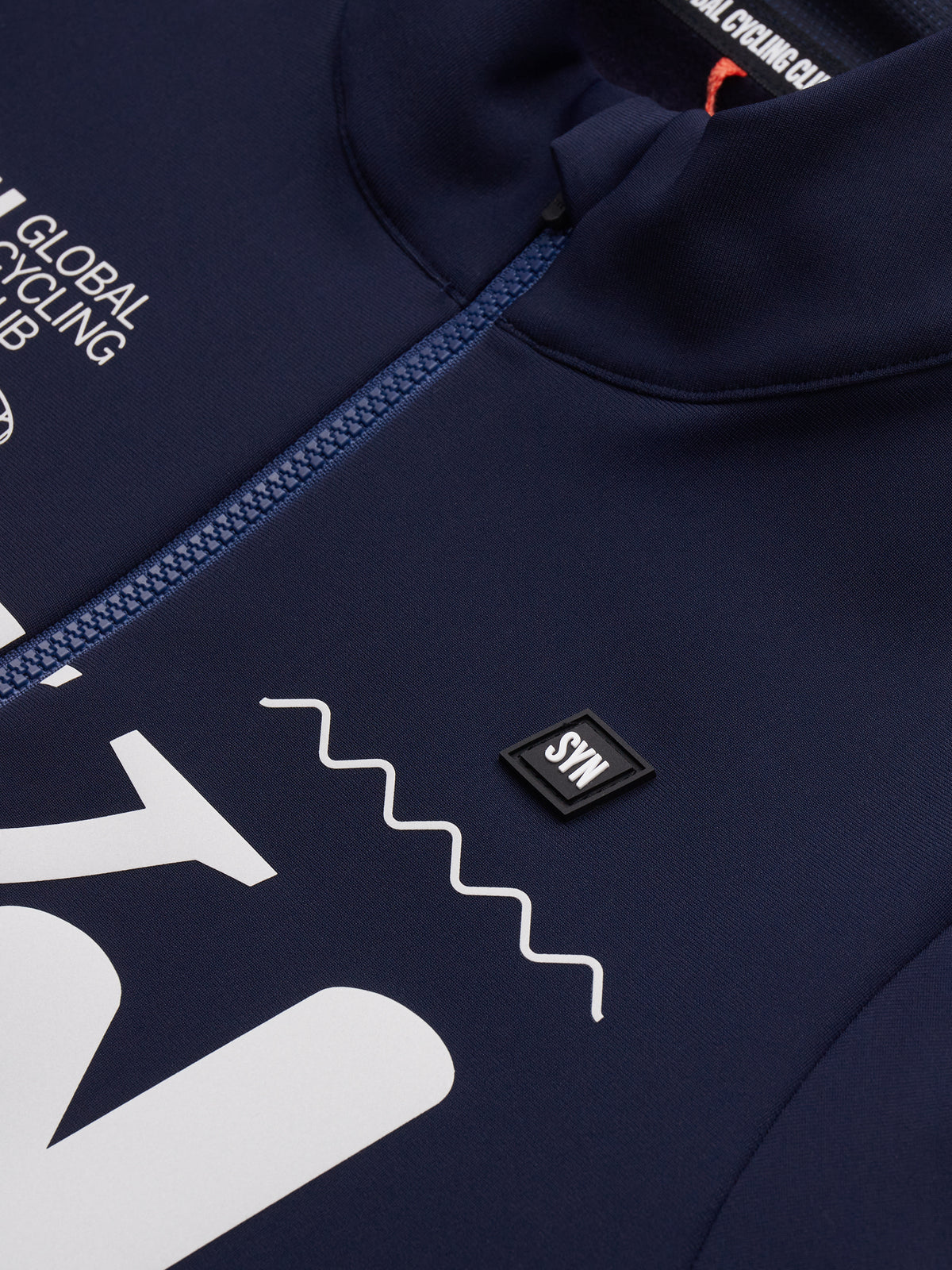 SYN Women's Pro Team APEX Thermal Langærmet Jersey 2.0 - Dark Blue - closeup - PRO_TEAM_APEX_THERMAL_LS_JERSEY_W_DARK_BLUE_DET2