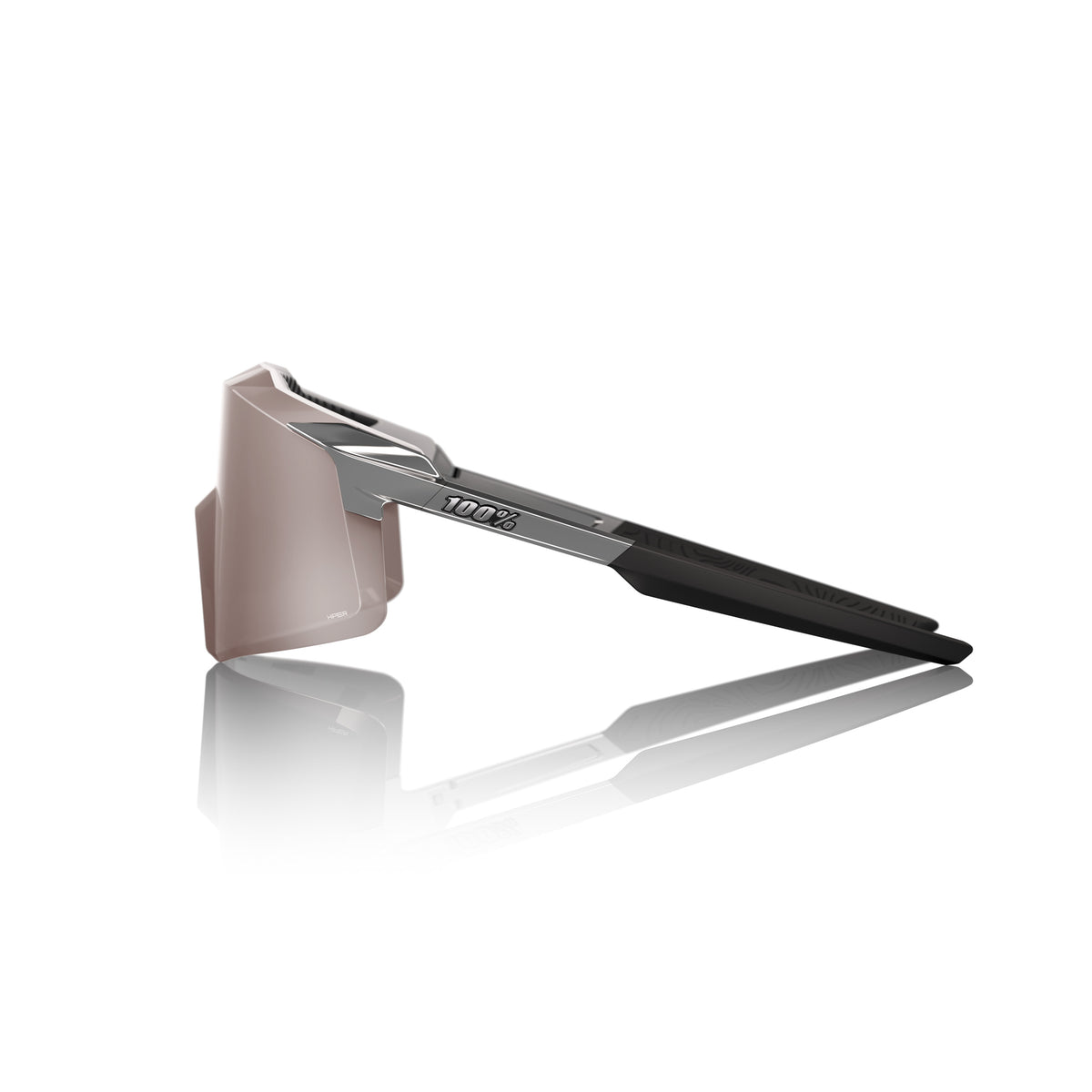 100 Percent AEROCRAFT® Gloss Black Chrome HiPER® Silver Mirror Lens