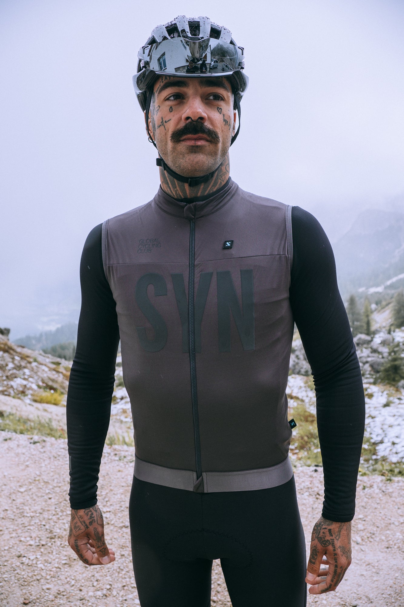 SYN Men's Pro Universal SL Vest Ash- Ultralet, vind- og vandtæt cykelvest