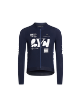 SYN Men's Pro Team APEX Thermal Langærmet Jersey 2.0 - Dark Blue - forside