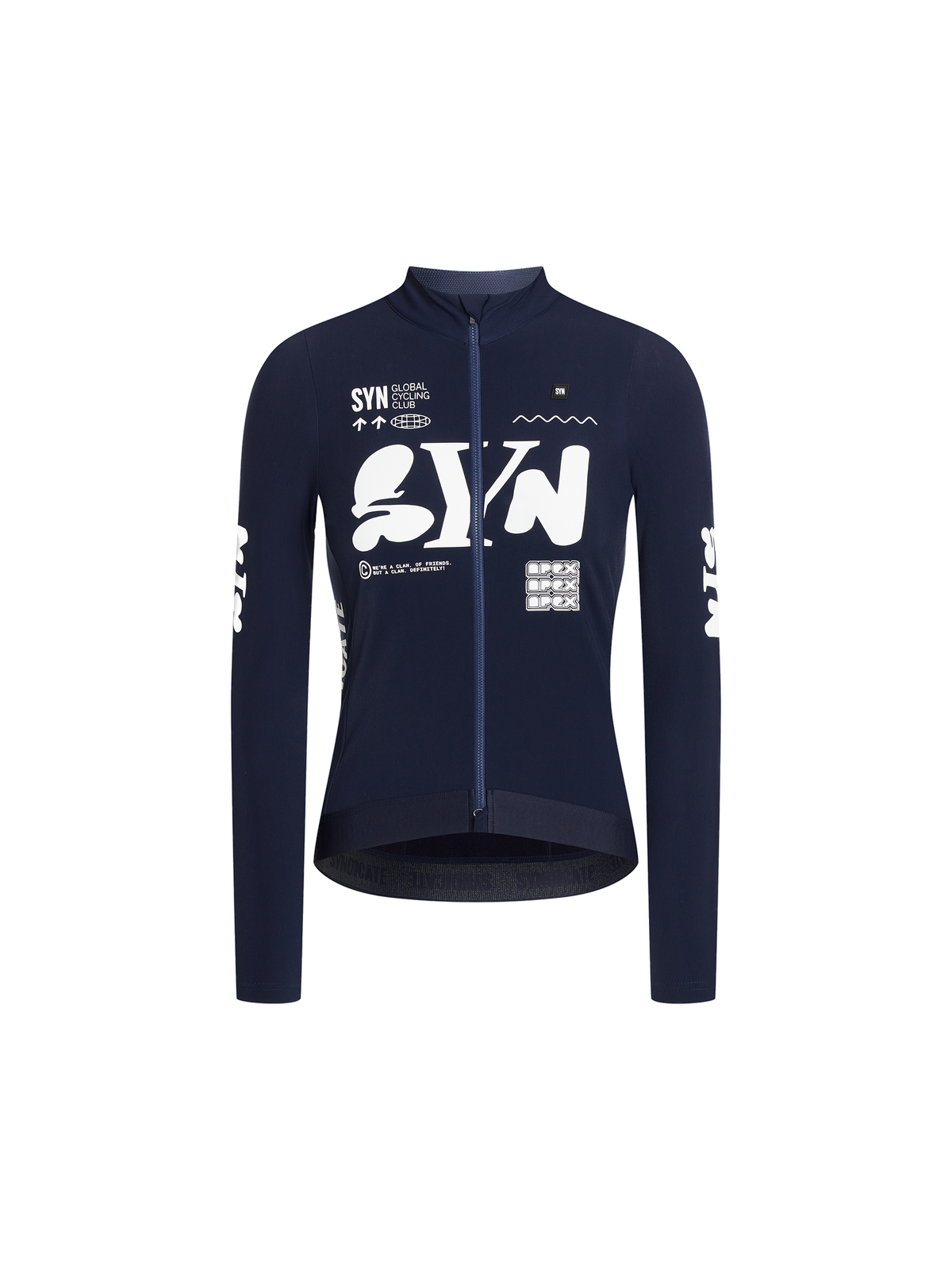 SYN Women's Pro Team APEX Thermal Langærmet Jersey 2.0 - Dark Blue - forside
