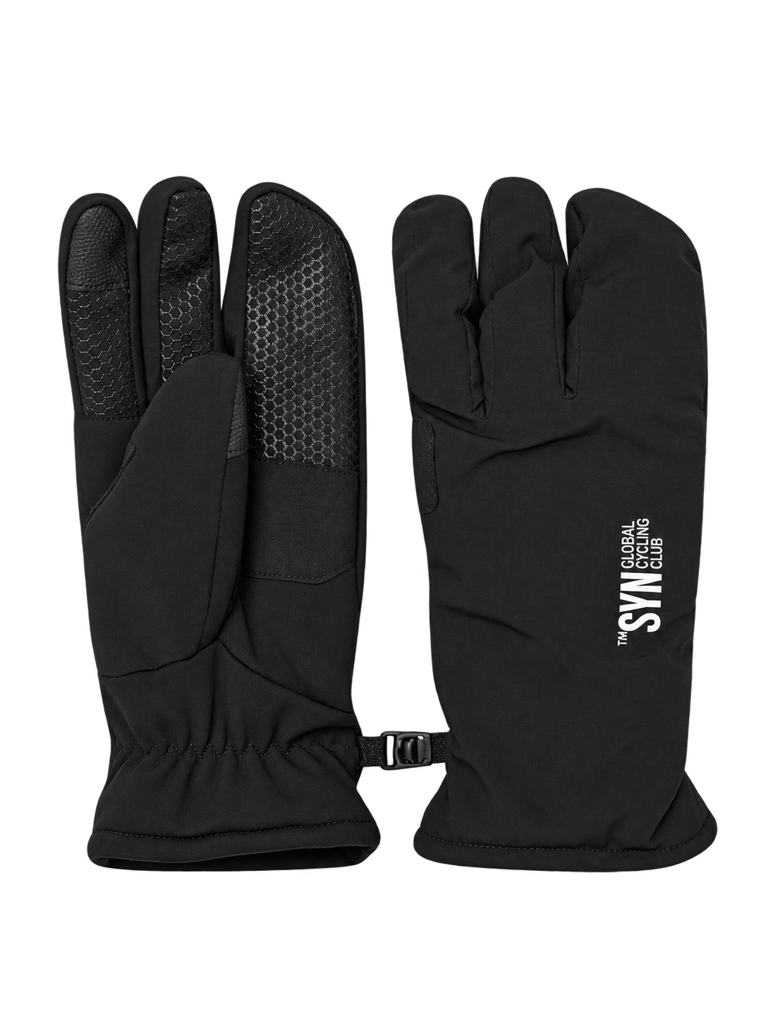 SYN Lobster Gloves – sorte vinterhandsker, fritlagt